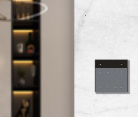 현대 유리 PC 무선 센서 스위치 4 갱 디머 스위치 2.4Ghz 라디오 주파수